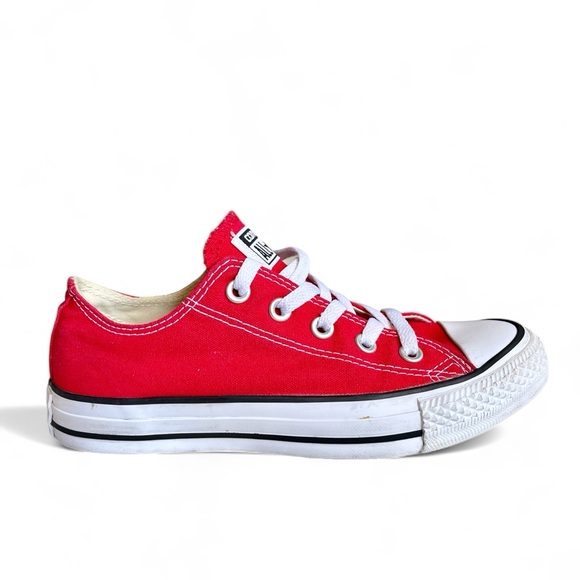 Converse All Star Chuck Taylor Low Red White Sneaker Shoes Womens Size US 6 - Picture 7 of 12